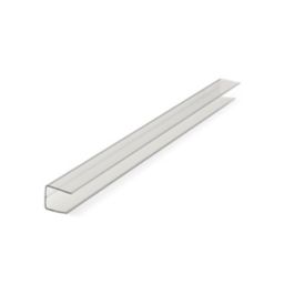 Polywall Clear Capping strip (L)2000mm (W)16mm