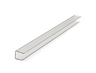 Polywall Polywall Clear C-shaped Profile Capping strip, (L)2m (W)16mm