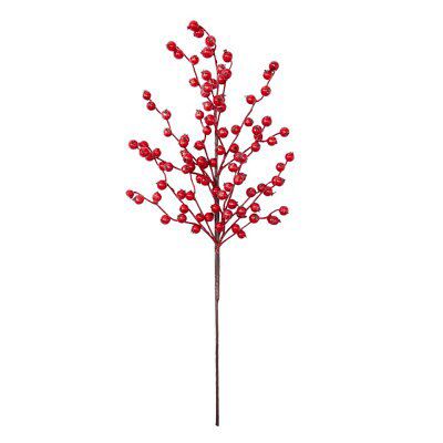 Ponadczasowa Tradycja Red Metallic effect Berry design Stem | DIY at B&Q