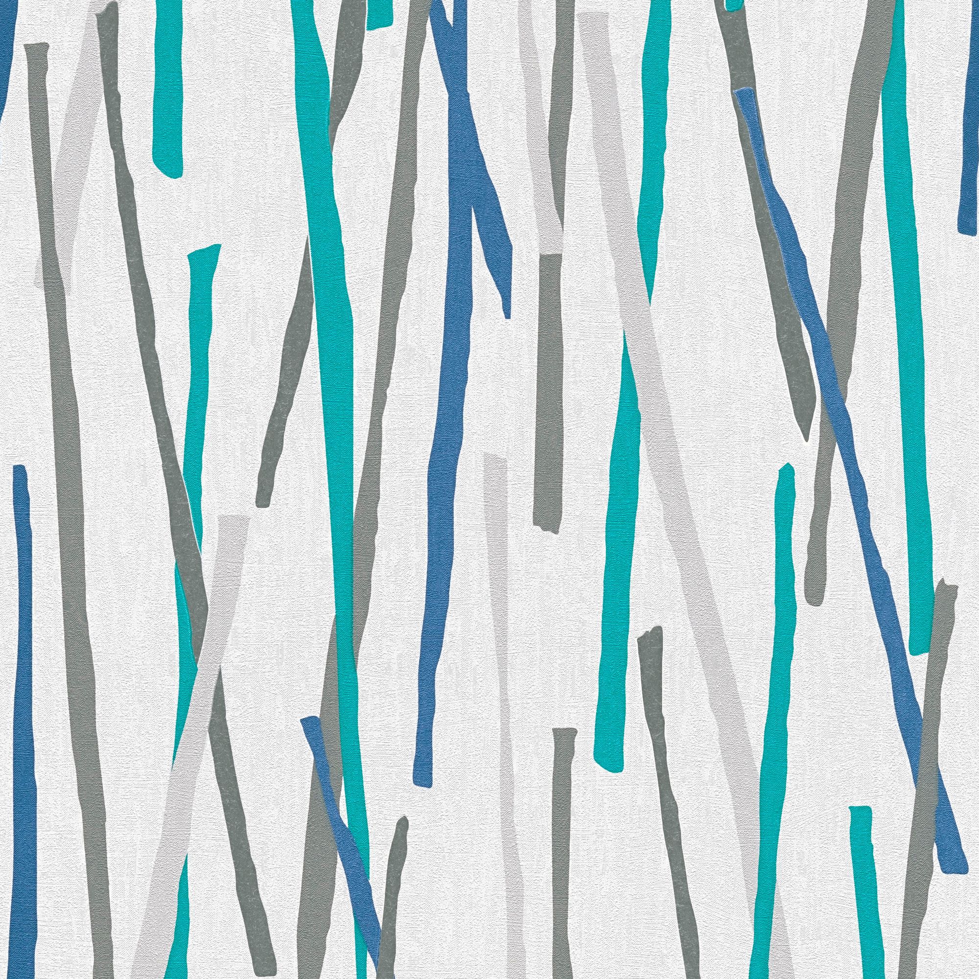 Pop colours Blue & grey 3D effect Textured Wallpaper