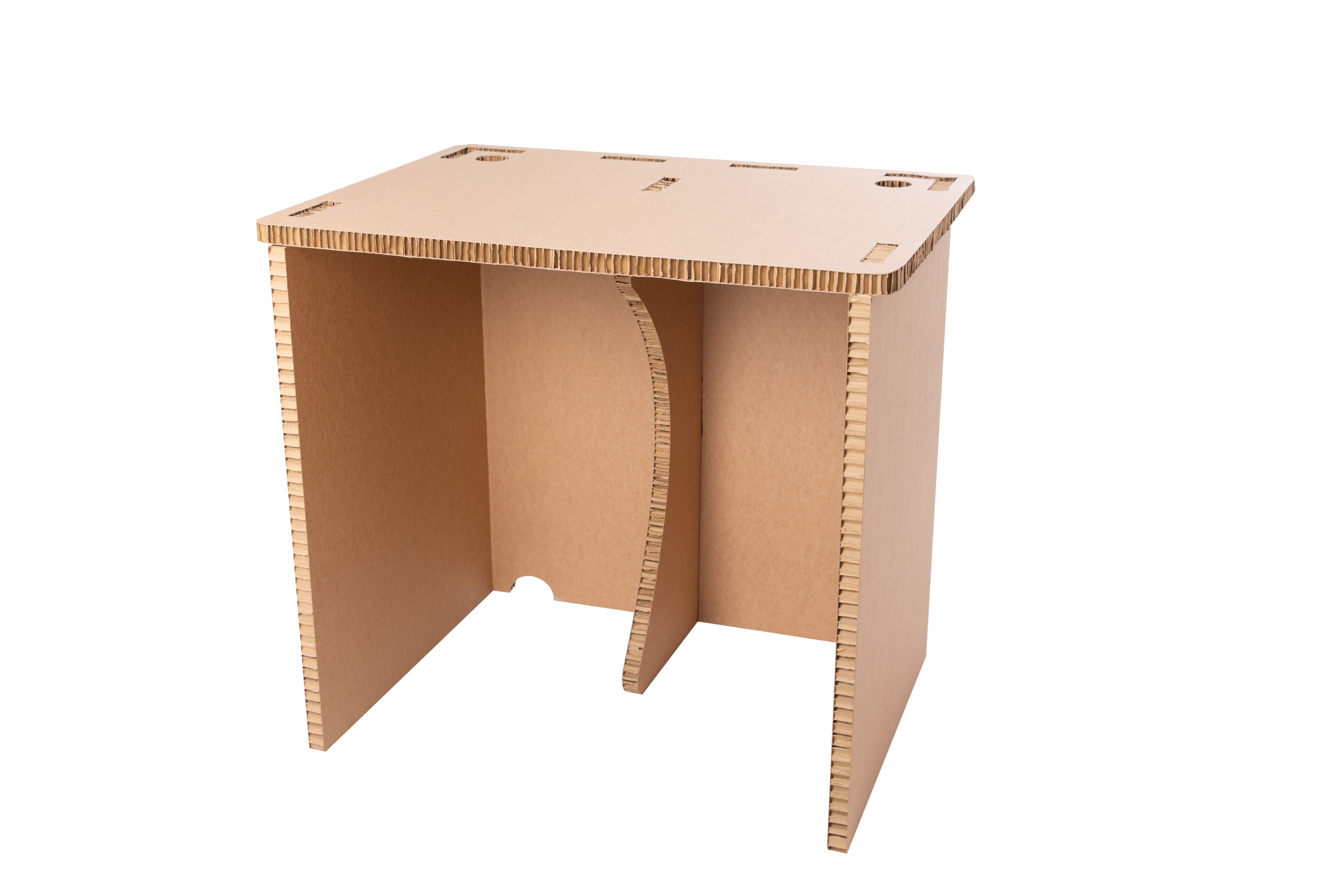 Pop up Matt brown Desk (H)730mm (W)800mm