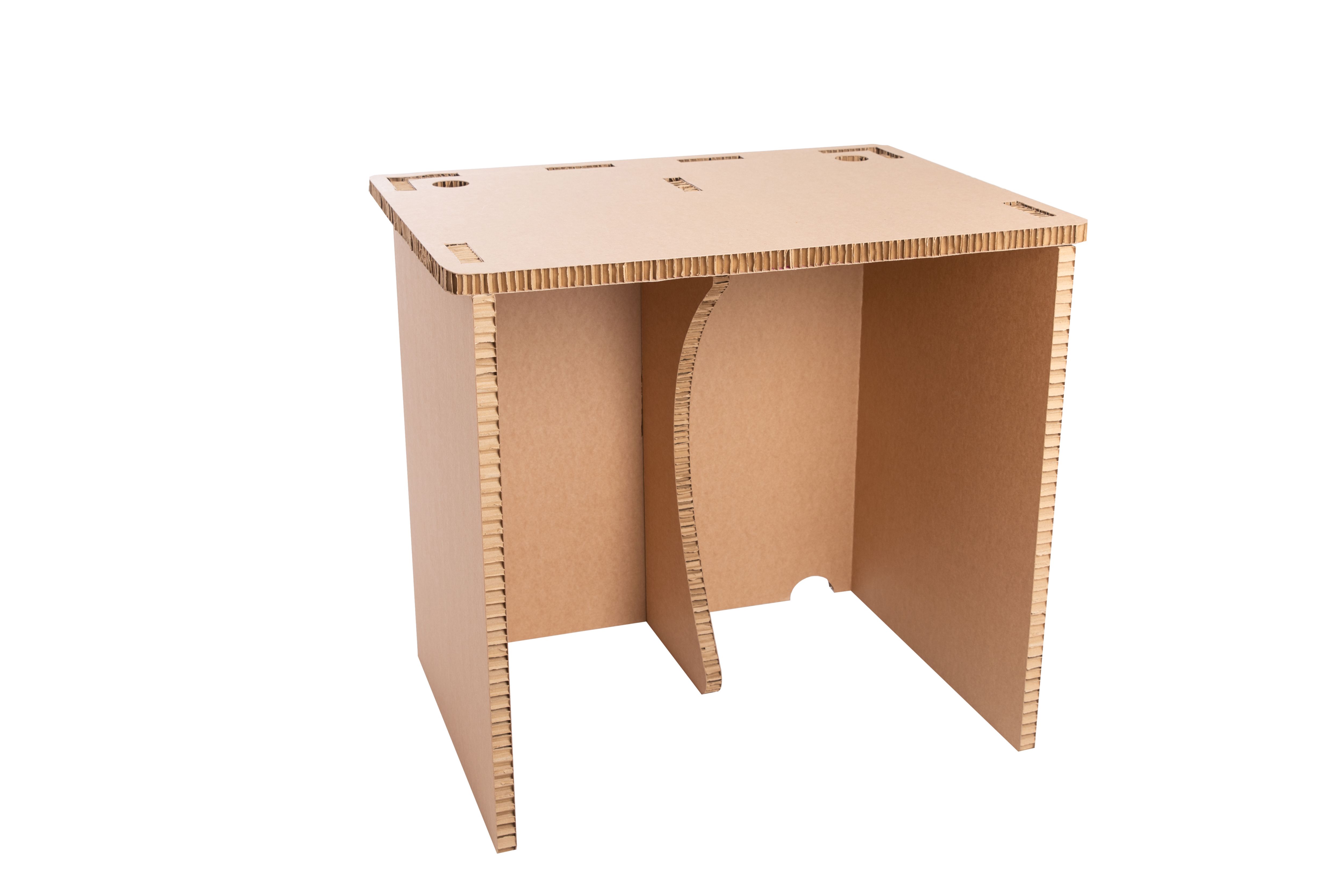 Pop up Matt brown Desk (H)730mm (W)800mm