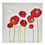 Poppies Red Canvas art (H)400mm (W)400mm