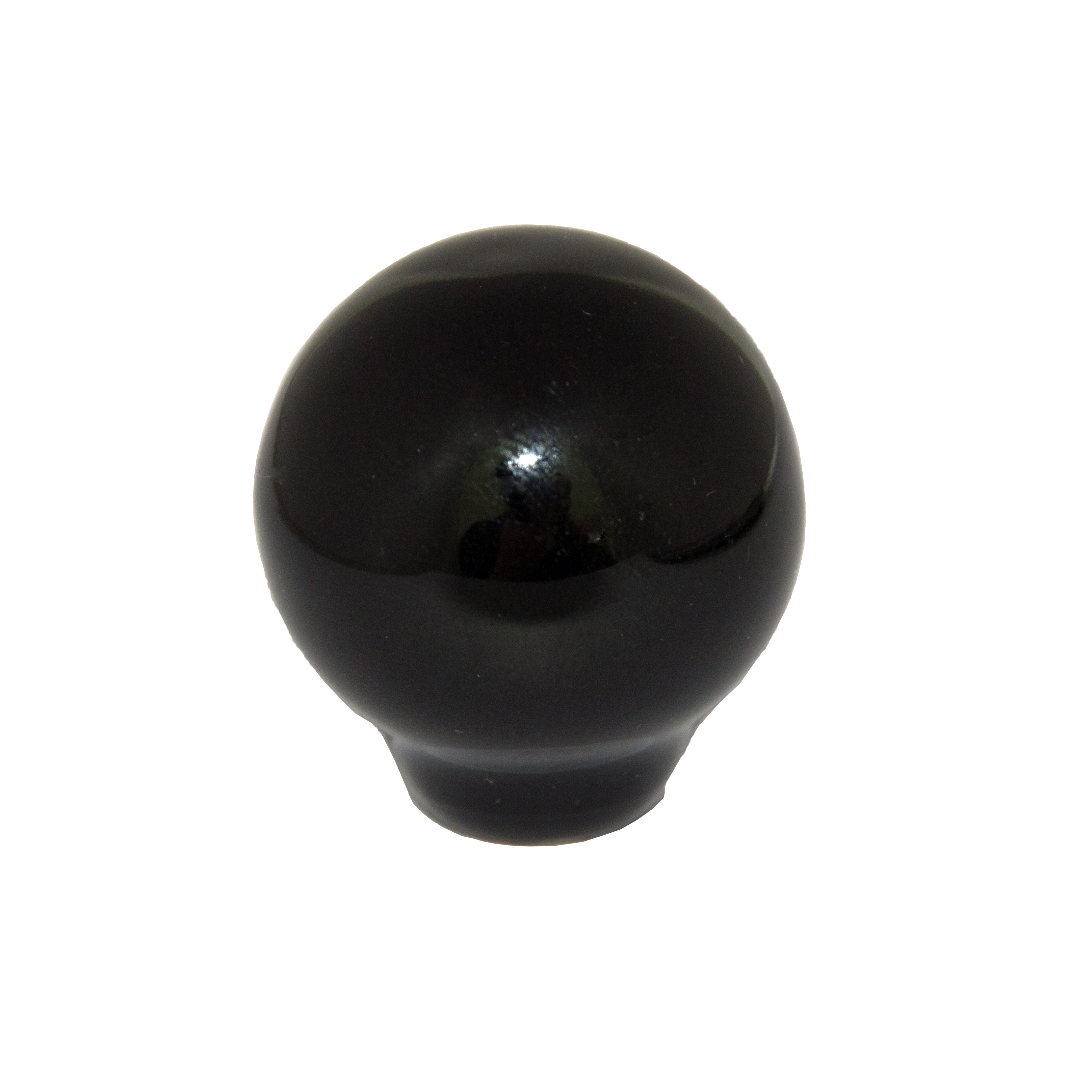 Porcelain effect Black Cabinet Round Pull Handle (D)11mm