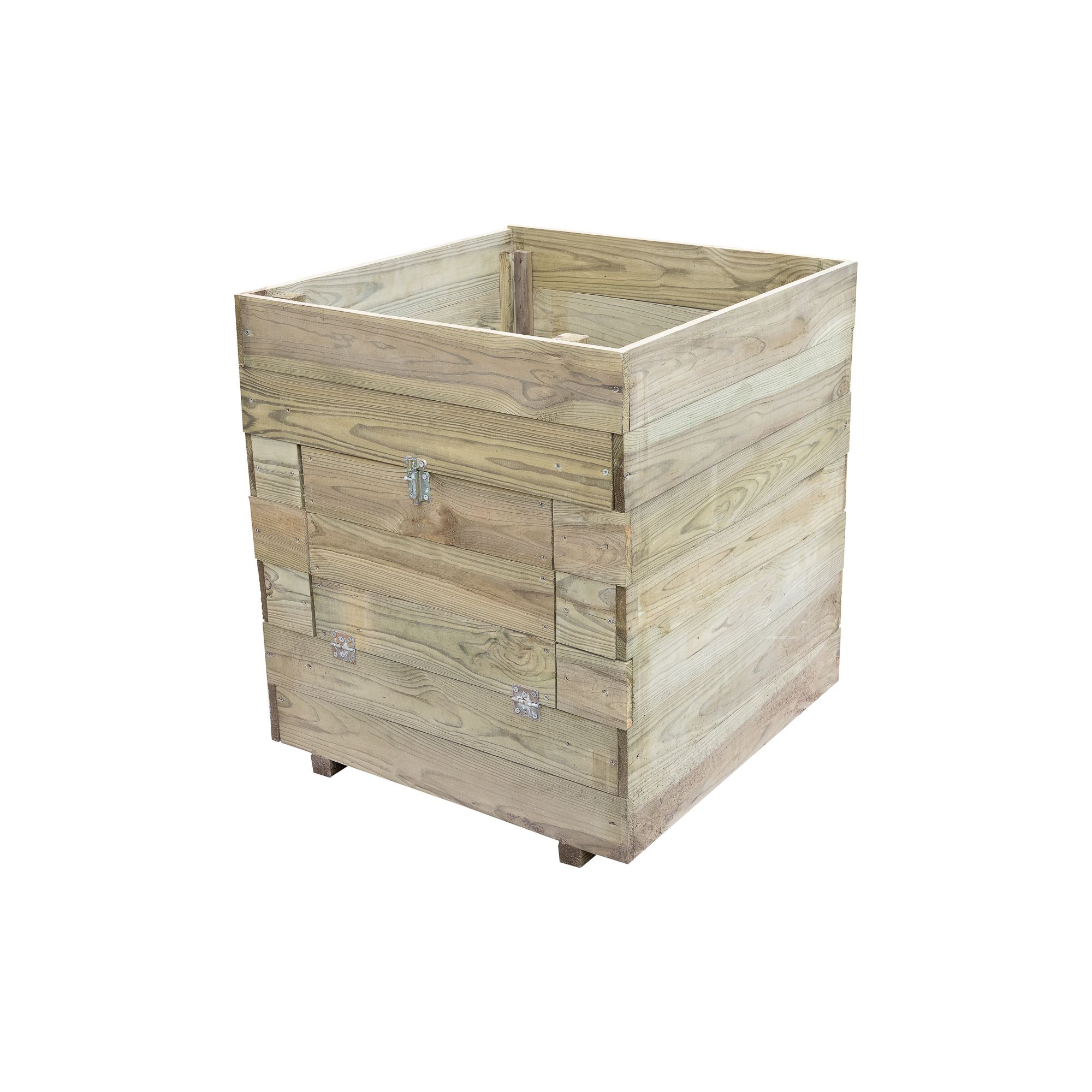 Potato Natural Timber Square Planter (H) 69.5cm x (W) 60cm