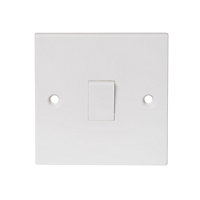 Power Pro White 13A 1 way 1 gang Standard Light Switch, Pack of 5