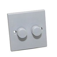 Power Pro White Double 2 way Dimmer switch