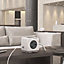 PowerCube Extended 13A Grey & white 4 socket Plug adaptor with USB x 2