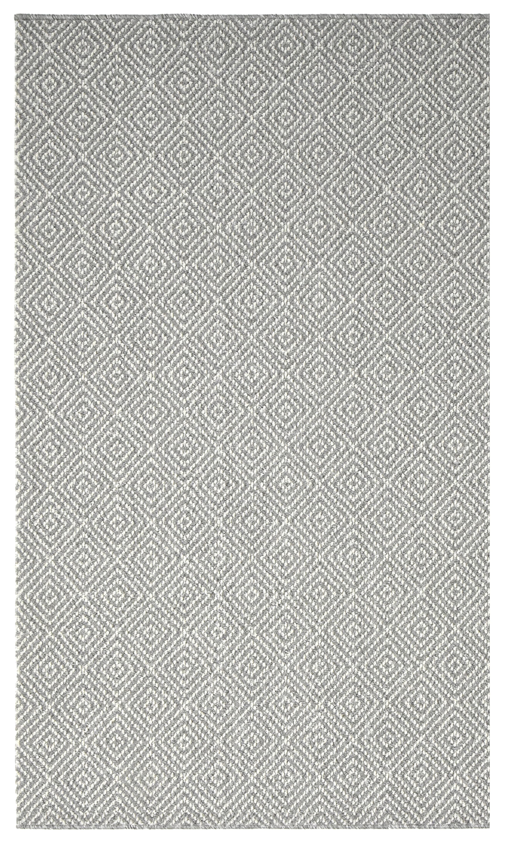 Prague Grey Diamond Heavy duty Mat, 140cm x 80cm