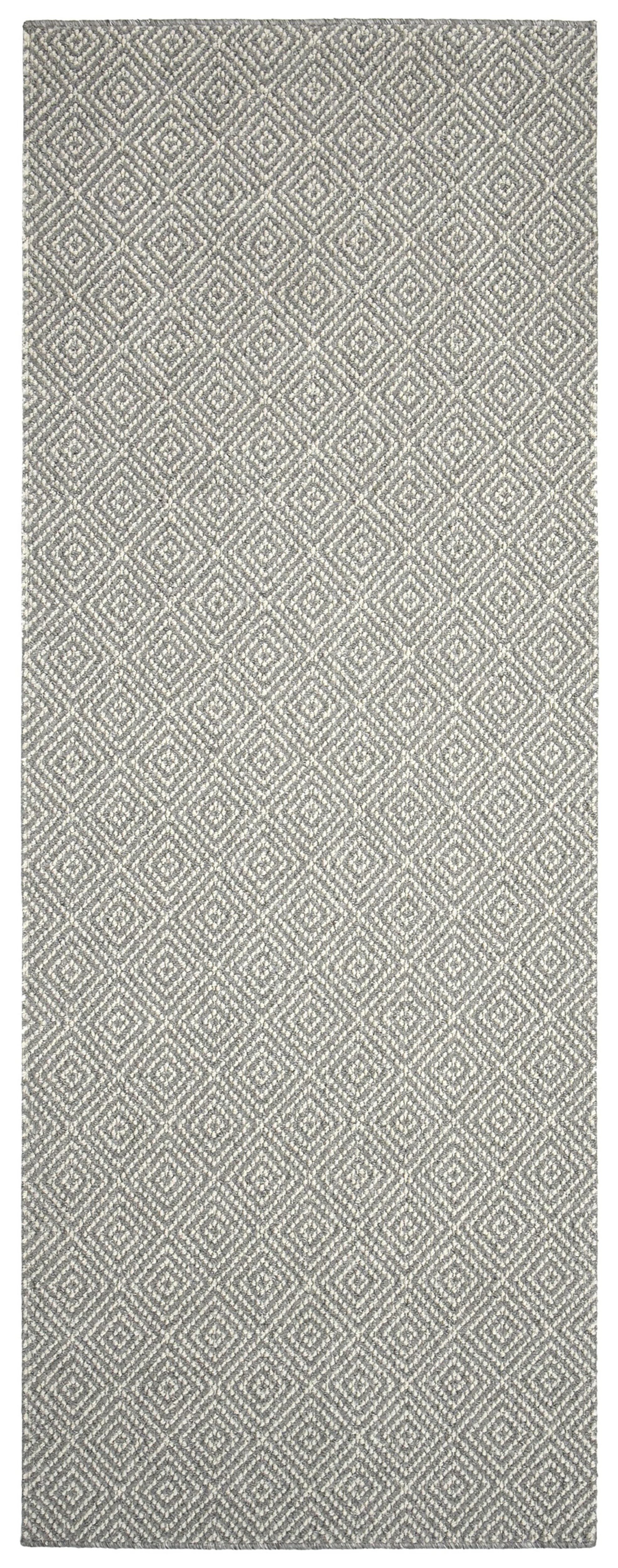 Prague Grey Diamond Heavy duty Mat, 180cm x 67cm