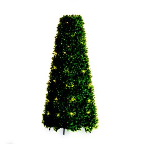 Pre-lit Obelisk Artificial topiary tree 60cm, Battery-powered