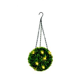 Pre-lit Round Artificial topiary 22cm, Battery-powered