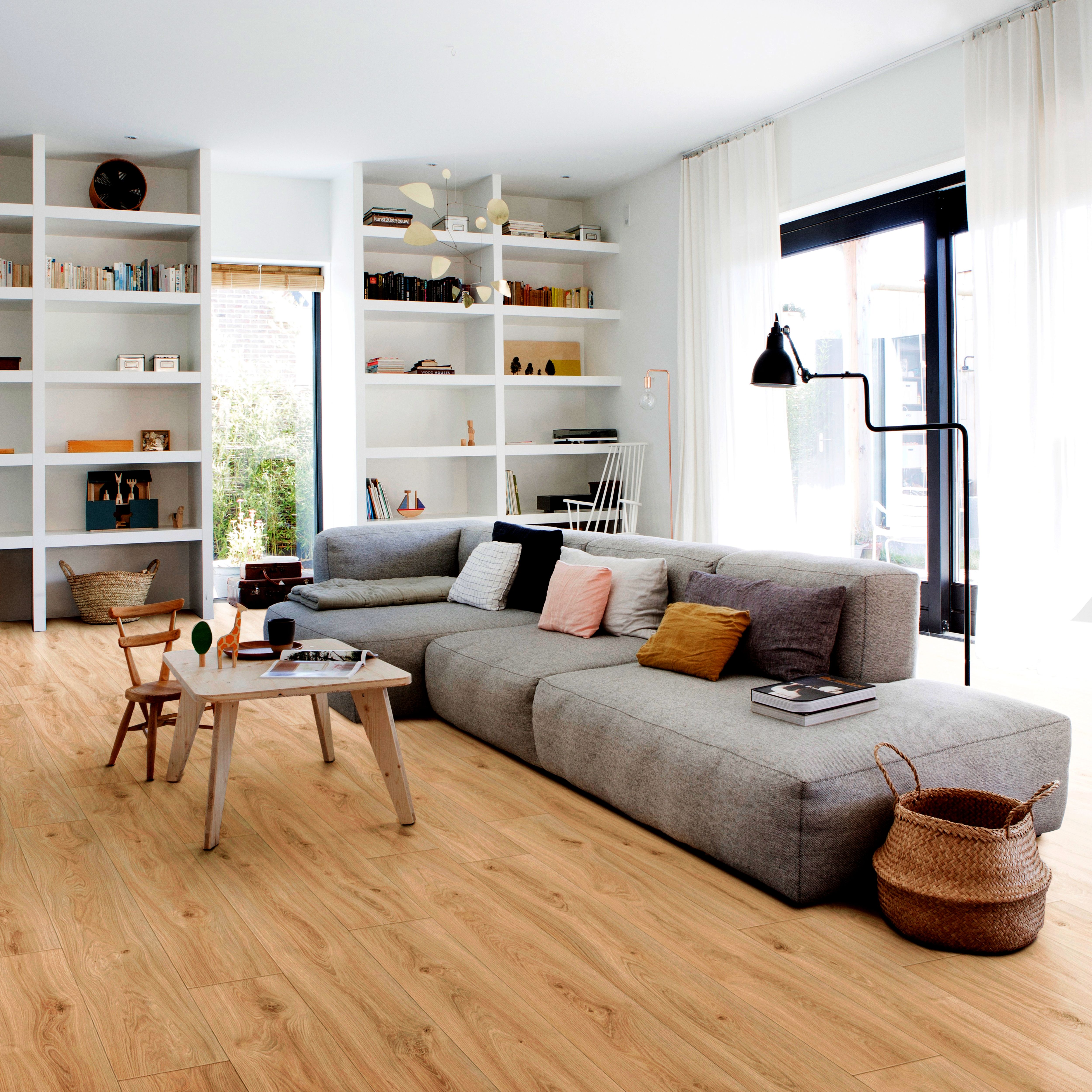 Precut Blond oak Natural Wood effect Sheet vinyl, 6m²