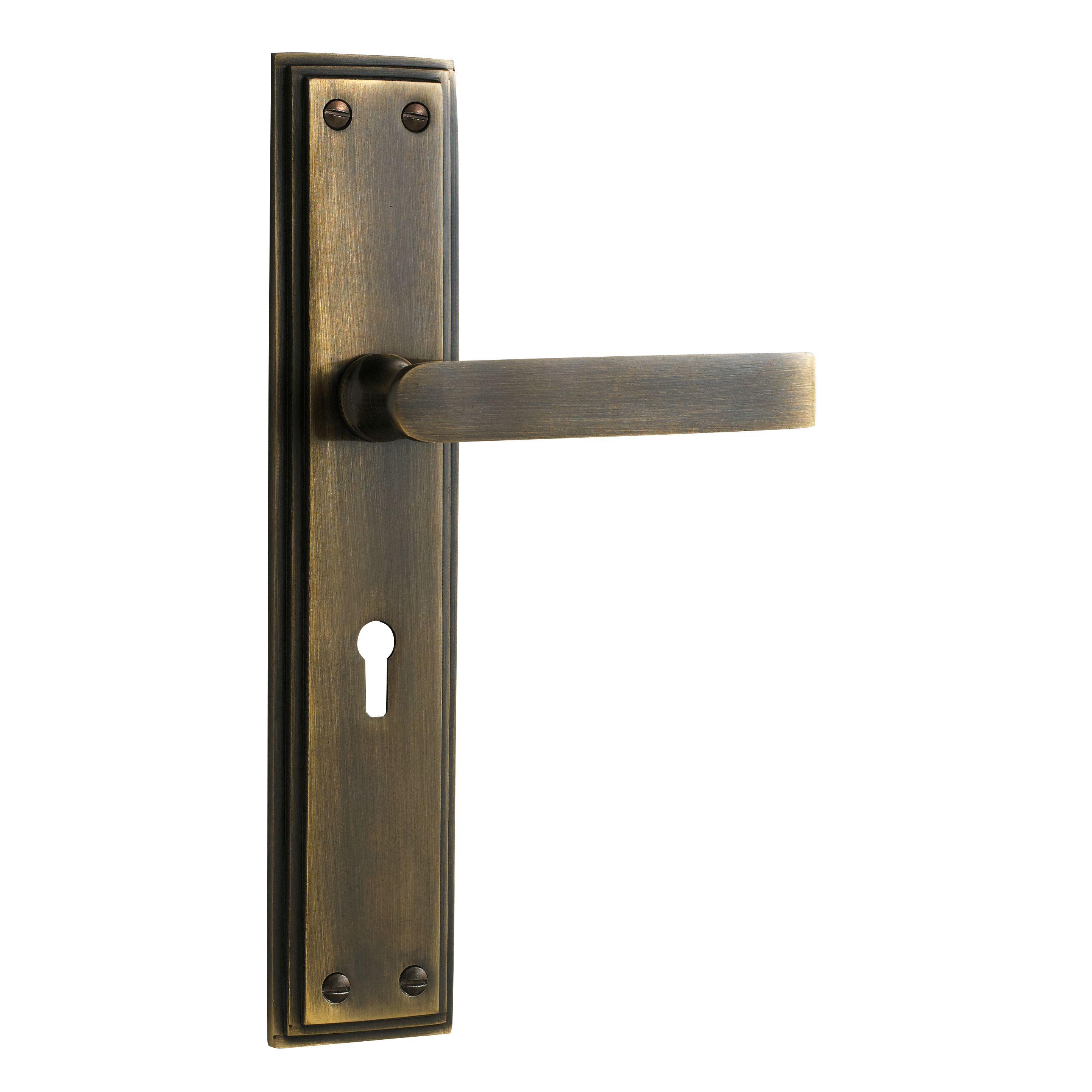 Brass external door clearance handles