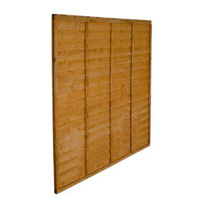 Premier Dip treated 5ft Autumn gold Wooden Fence panel (W)1.83m (H)1.52m, Pack of 3