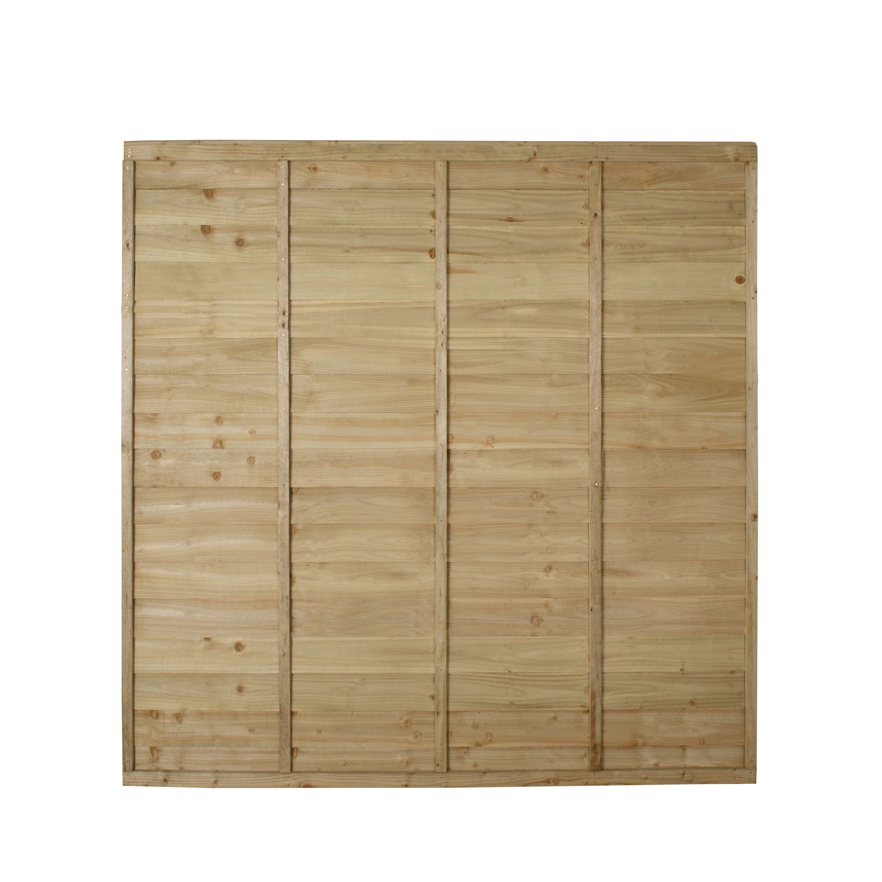 Premier Overlap Lap Pressure Treated 6ft Wooden Fence Panel (W)1.83m (H ...