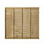 Premier Overlap Pressure treated 5ft Wooden Fence panel (W)1.83m (H)1.52m, Pack of 3