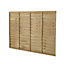 Premier Overlap Pressure treated 5ft Wooden Fence panel (W)1.83m (H)1.52m, Pack of 5