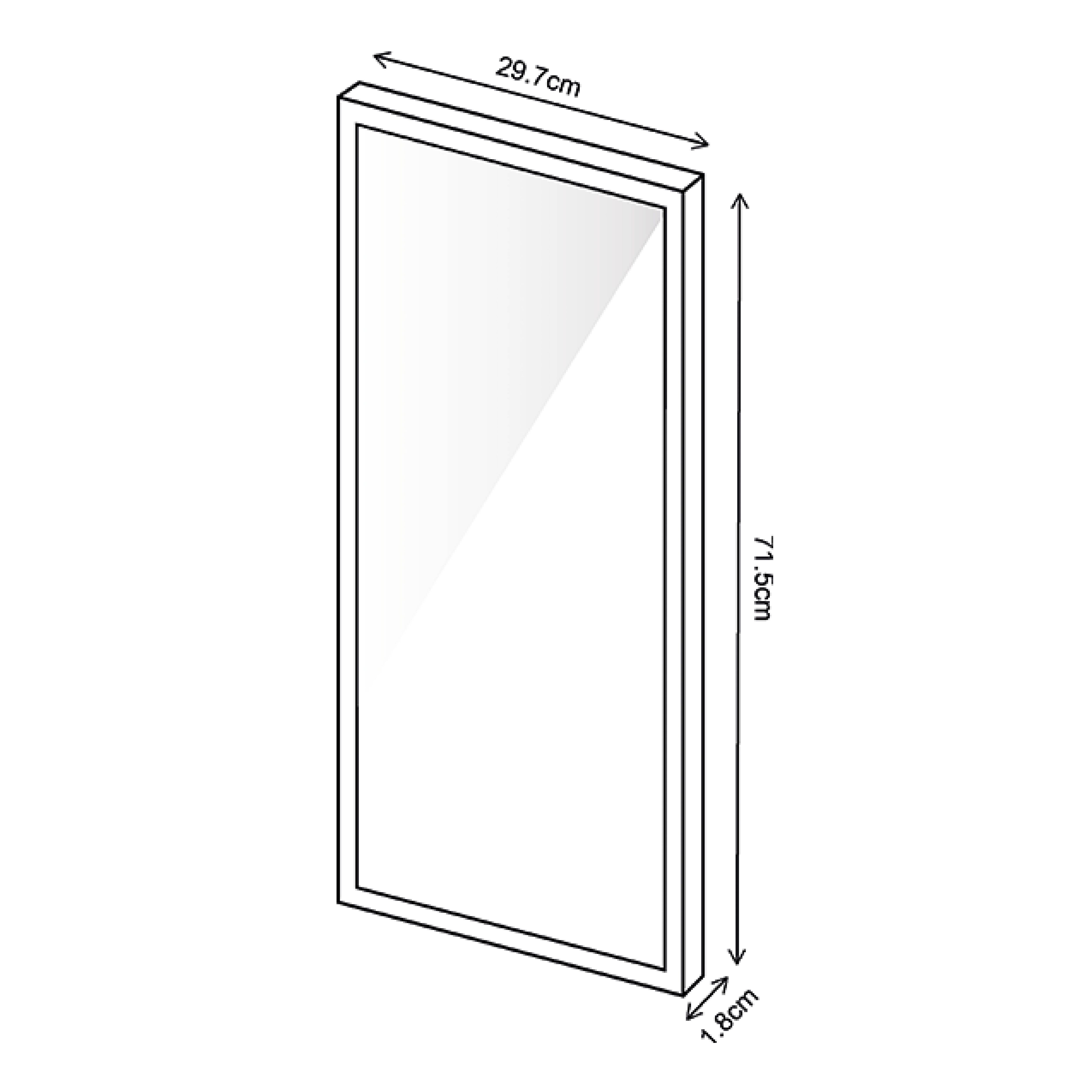 Premium Kitchens Ethos Matt black Modern Glazed Cabinet door (W)300mm (H)715mm (T)18mm