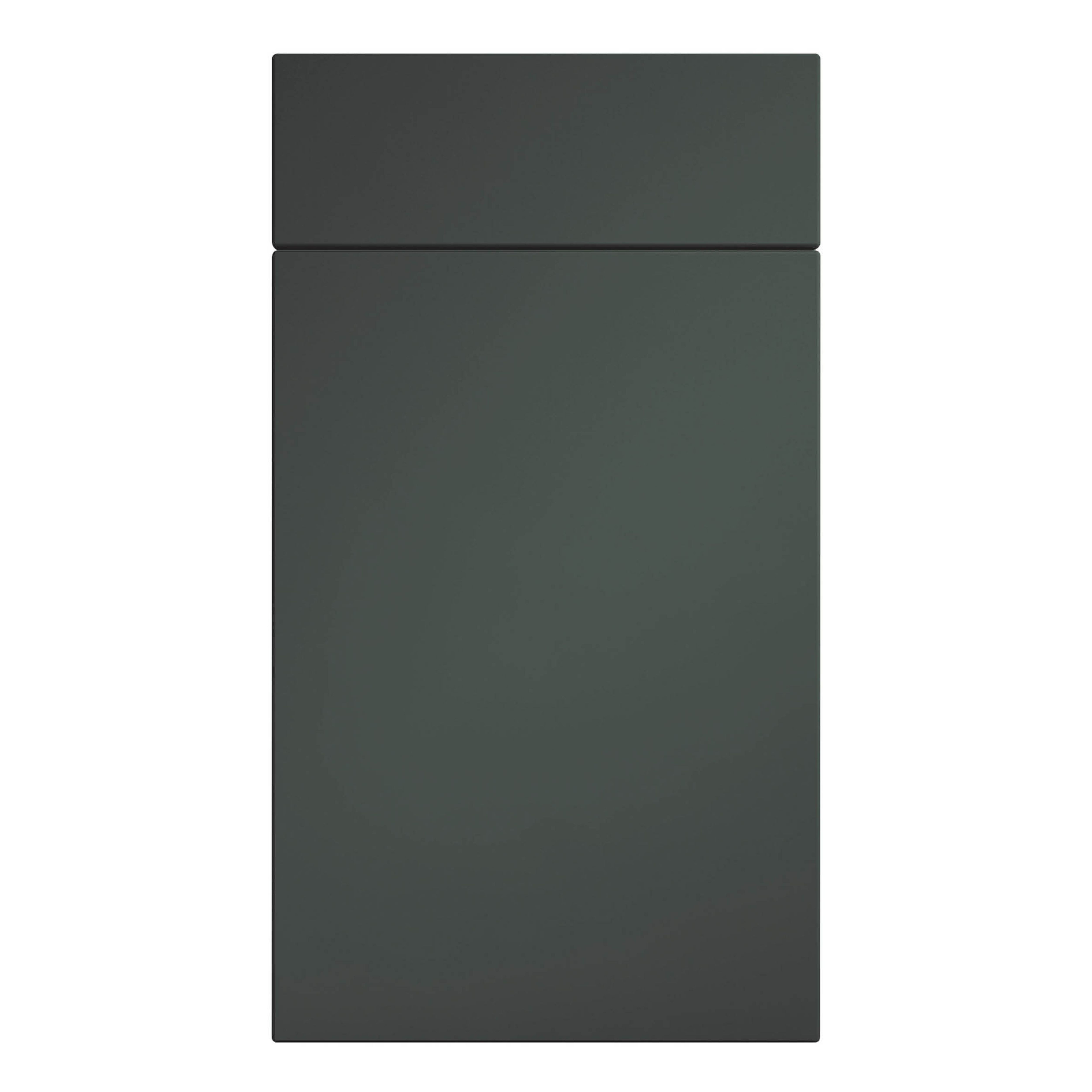 Premium Kitchens Ethos Matt green Modern Drawer front, bridging door & bi fold door (H)356mm (W)397mm (T)18mm