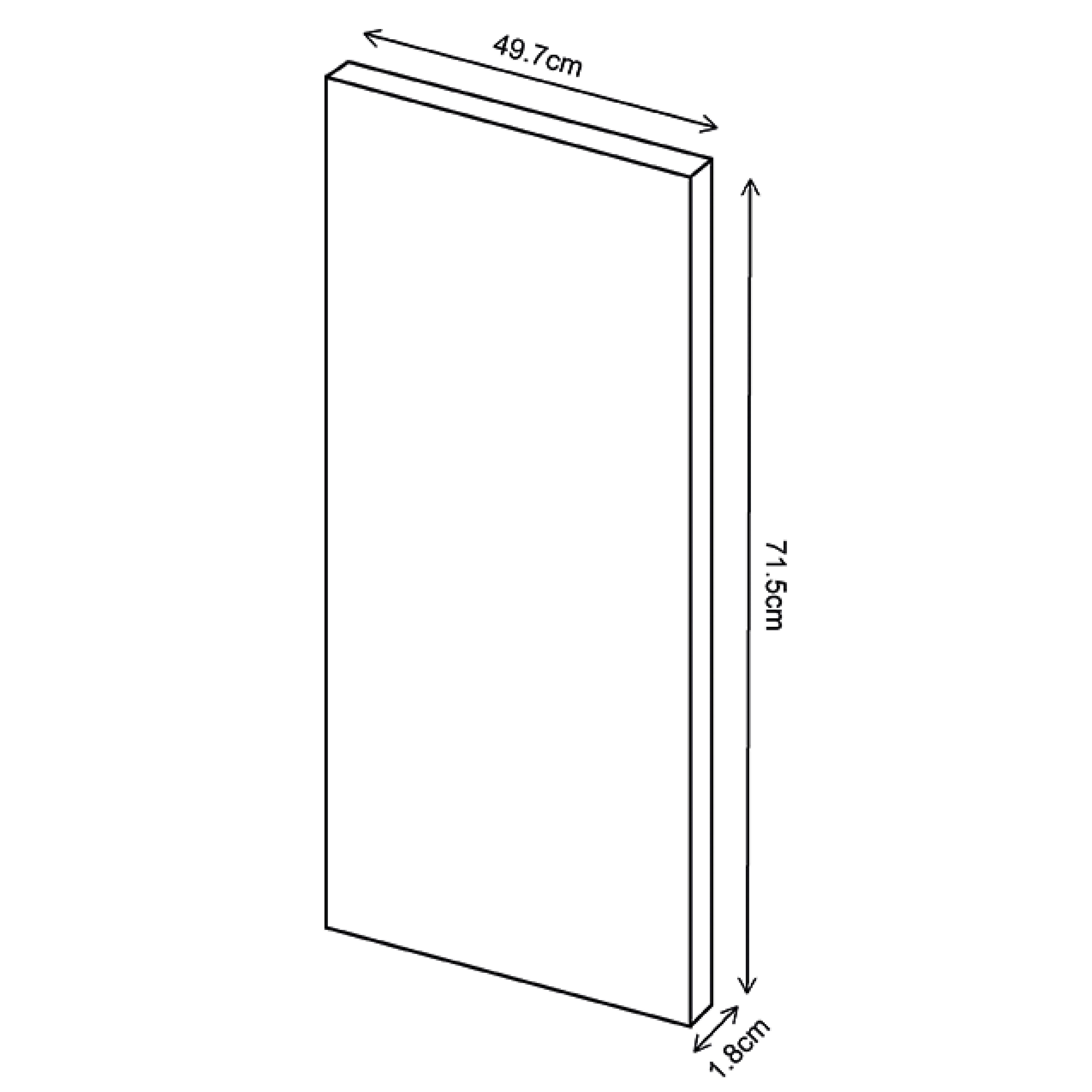 Premium Kitchens Ethos Matt indigo Modern 4 drawer cabinet front (H)715mm (W)497mm (T)18mm