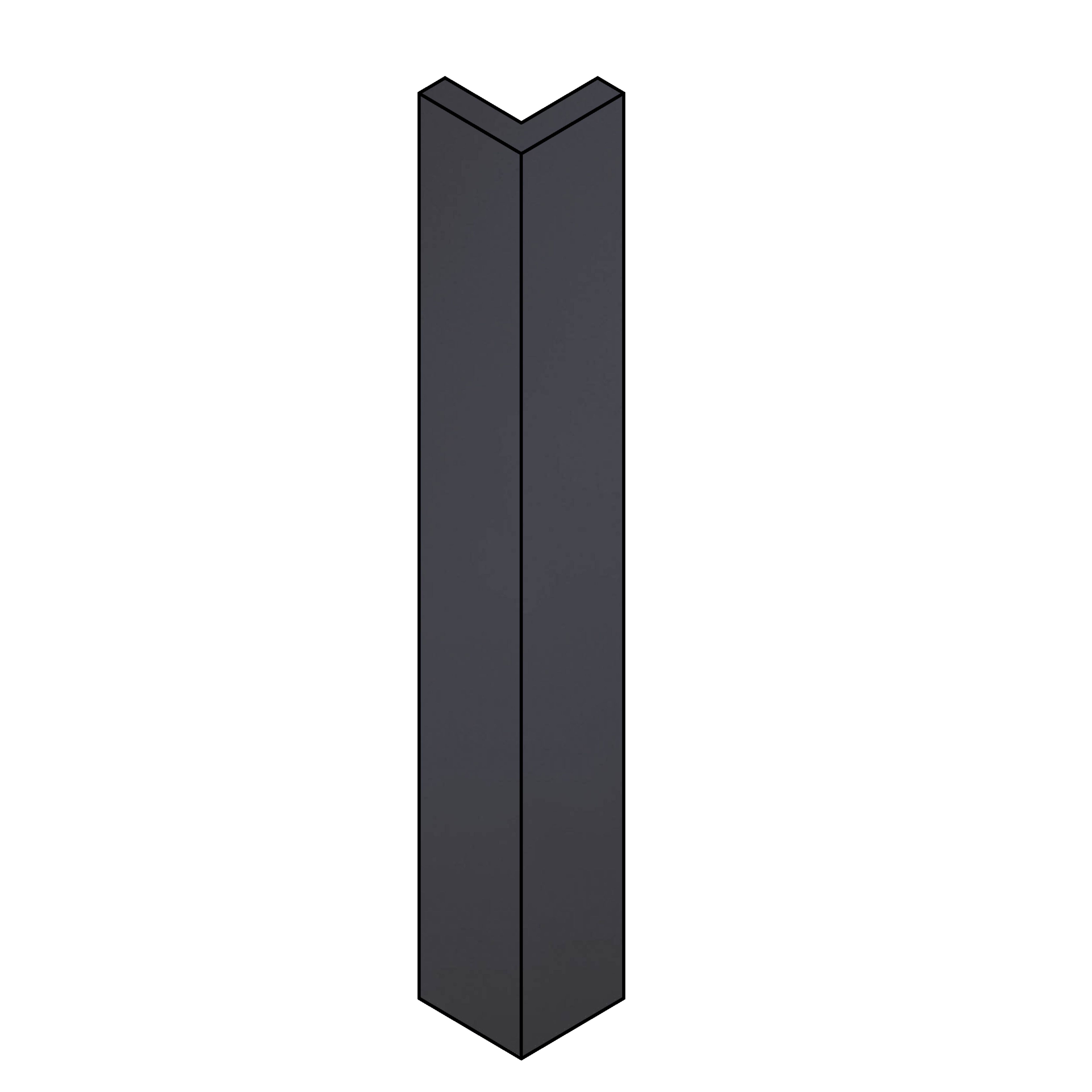 Premium Kitchens Ethos Matt indigo Standard Corner post, (W)59mm (L)715mm