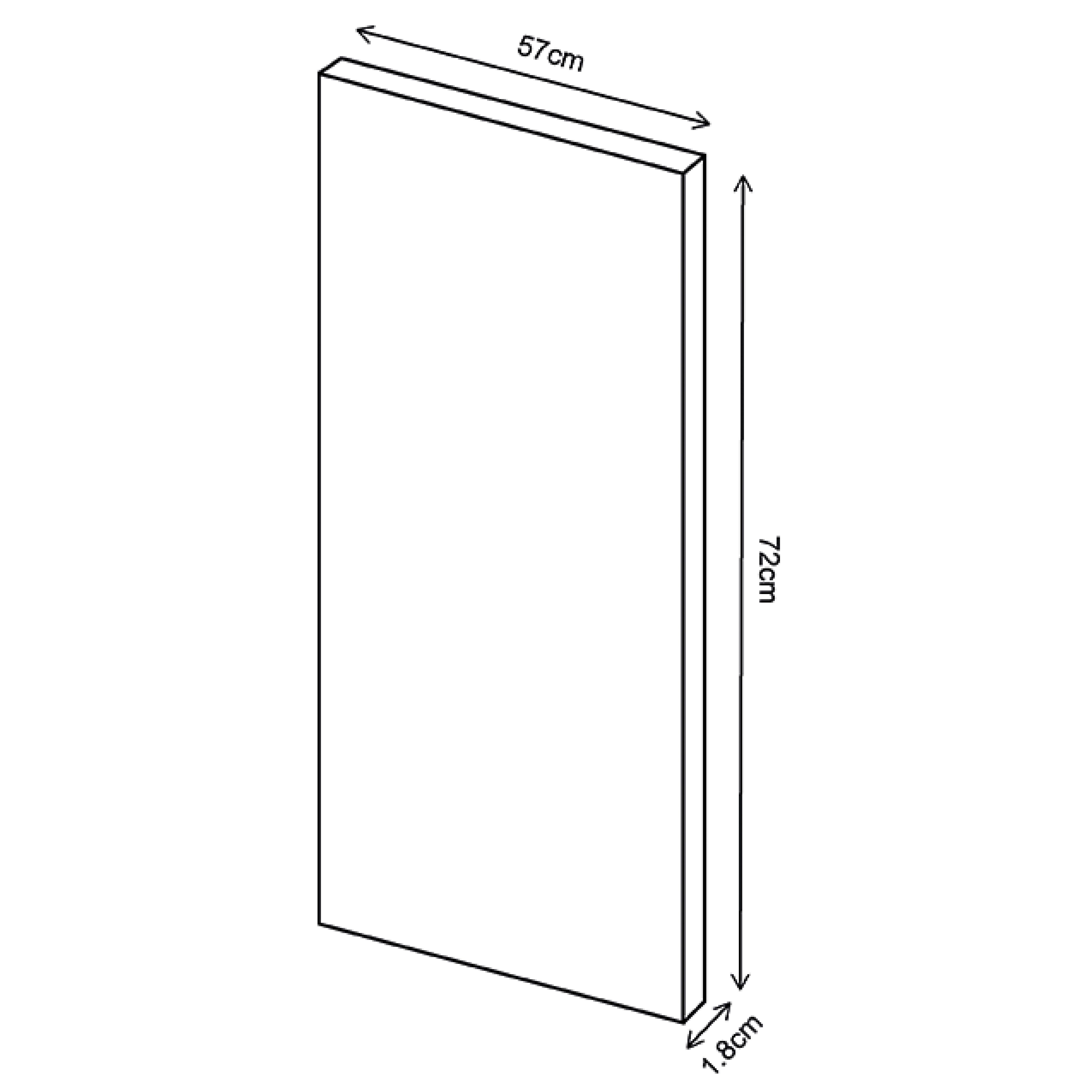 Premium Kitchens Ethos Matt red Standard LH Base end panel (H)720mm (W)570mm