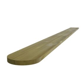 Pressure treated Natural Timber Fence board (L)1.5m (W)125mm (T)16mm, Pack of 5