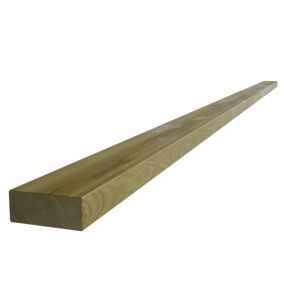 Pressure treated Natural Timber Fence rail (L)1.8m (W)31mm (T)75mm