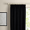 Prestige Black Plain Lined Pencil pleat Curtains (W)167cm (L)183cm, Pair