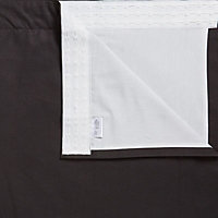 Prestige Black Plain Lined Pencil pleat Curtains (W)228cm (L)228cm, Pair