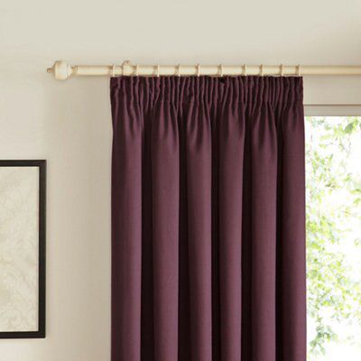 Prestige Blueberry Plain Lined Pencil Pleat Curtains (W)167cm (L)228cm ...