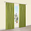 Prestige Chlorophyll Plain Lined Pencil pleat Curtains (W)117cm (L)137cm, Pair