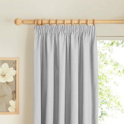 Prestige Ecru Plain Lined Pencil Pleat Curtains (W)167cm (L)228cm, Pair ...