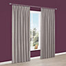 Prestige Limestone Plain Lined Pencil pleat Curtains (W)167cm (L)228cm, Pair