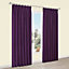 Prestige Purple Plain Lined Pencil pleat Curtains (W)167cm (L)183cm, Pair