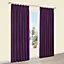 Prestige Purple Plain Lined Pencil pleat Curtains (W)167cm (L)228cm, Pair