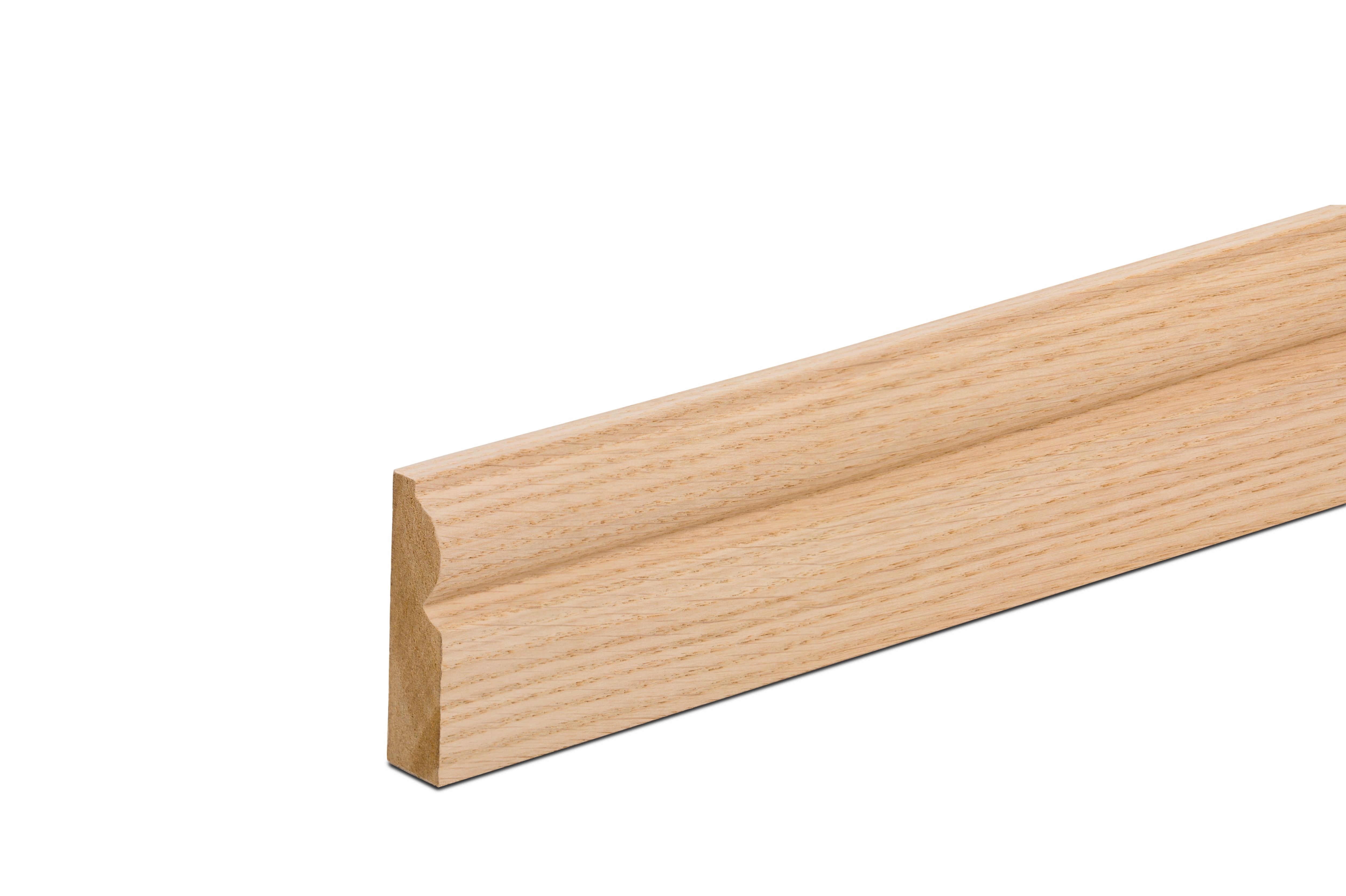 Primed MDF Oak Torus Architrave (L)2100mm (W)69mm (T)18mm, Pack of 5