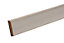 Primed White MDF Bullnose Skirting board (L)2.4m (W)119mm (T)14.5mm, Pack of 4
