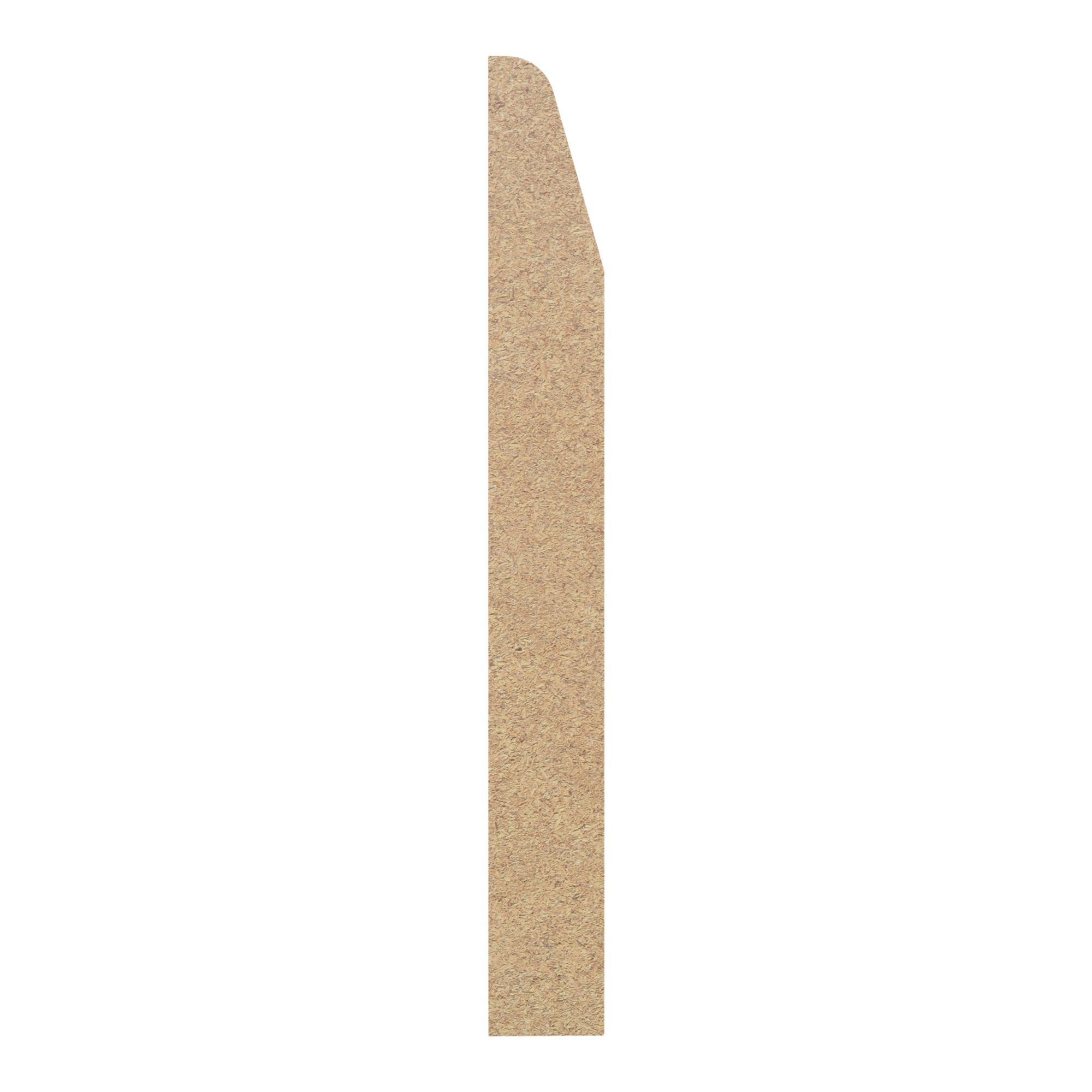 Primed White MDF Chamfered Skirting board (L)2400mm (W)119mm (T)14.5mm