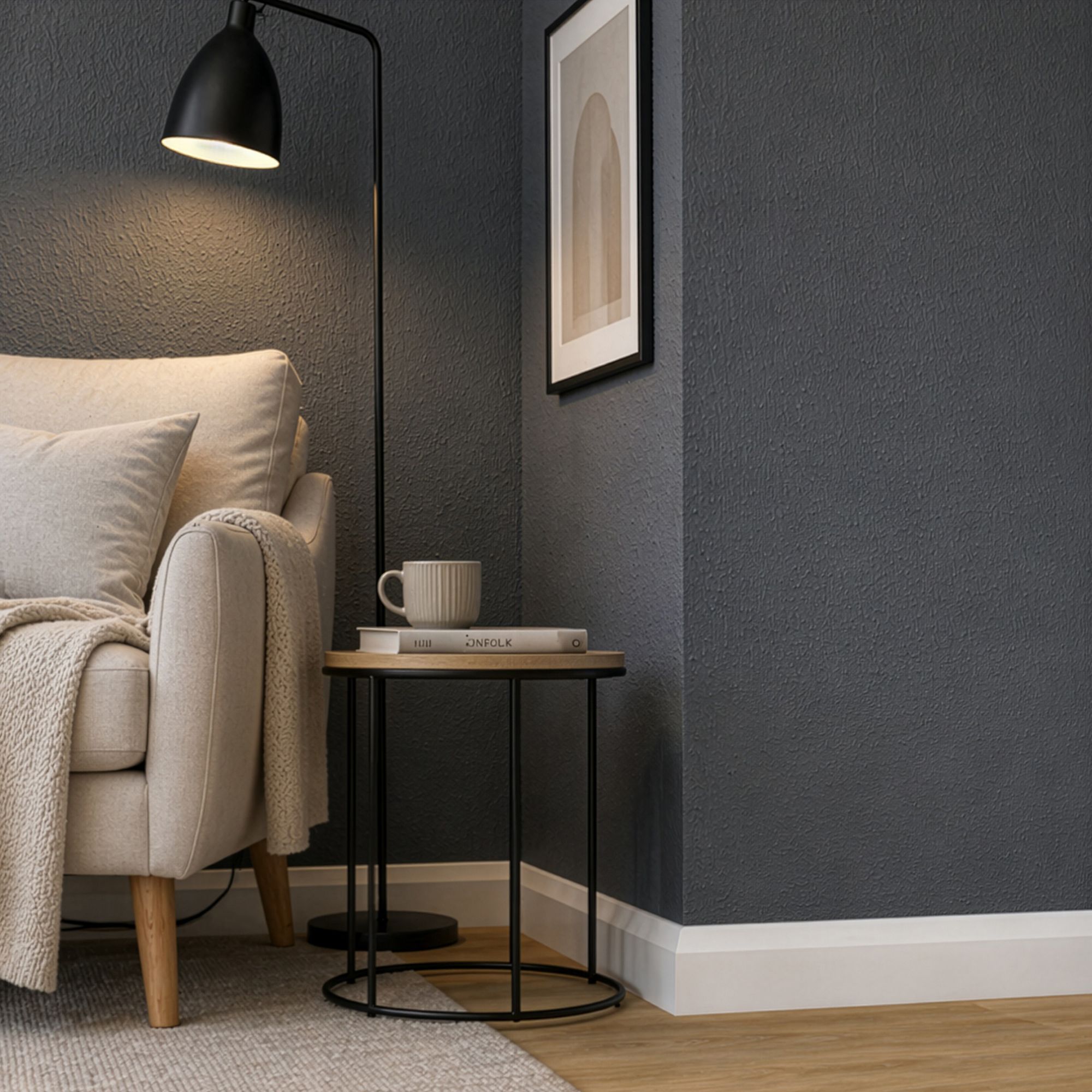Primed White MDF Chamfered Skirting board (L)2400mm (W)94mm (T)14.5mm