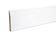 Primed White MDF Ovolo Skirting board (L)2.4m (W)119mm (T)14.5mm