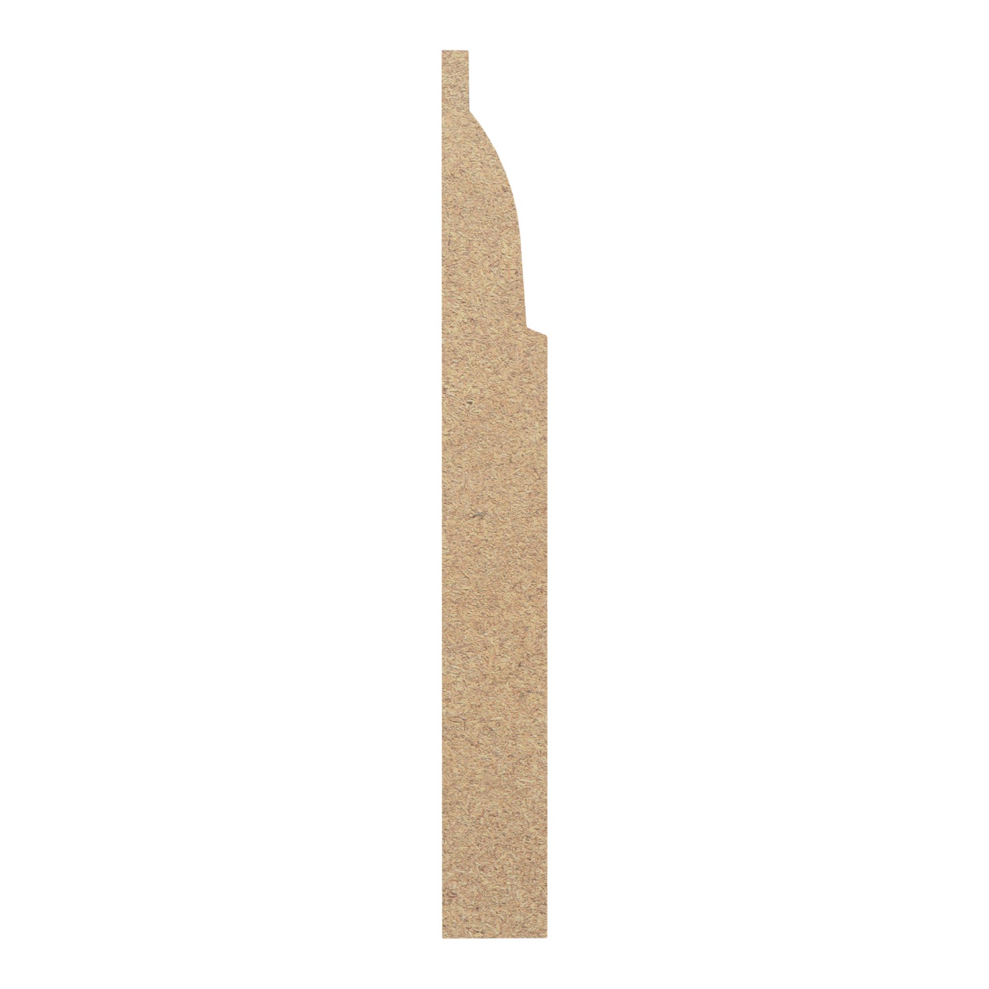 Primed White MDF Ovolo Skirting board (L)2400mm (W)119mm (T)14.5mm
