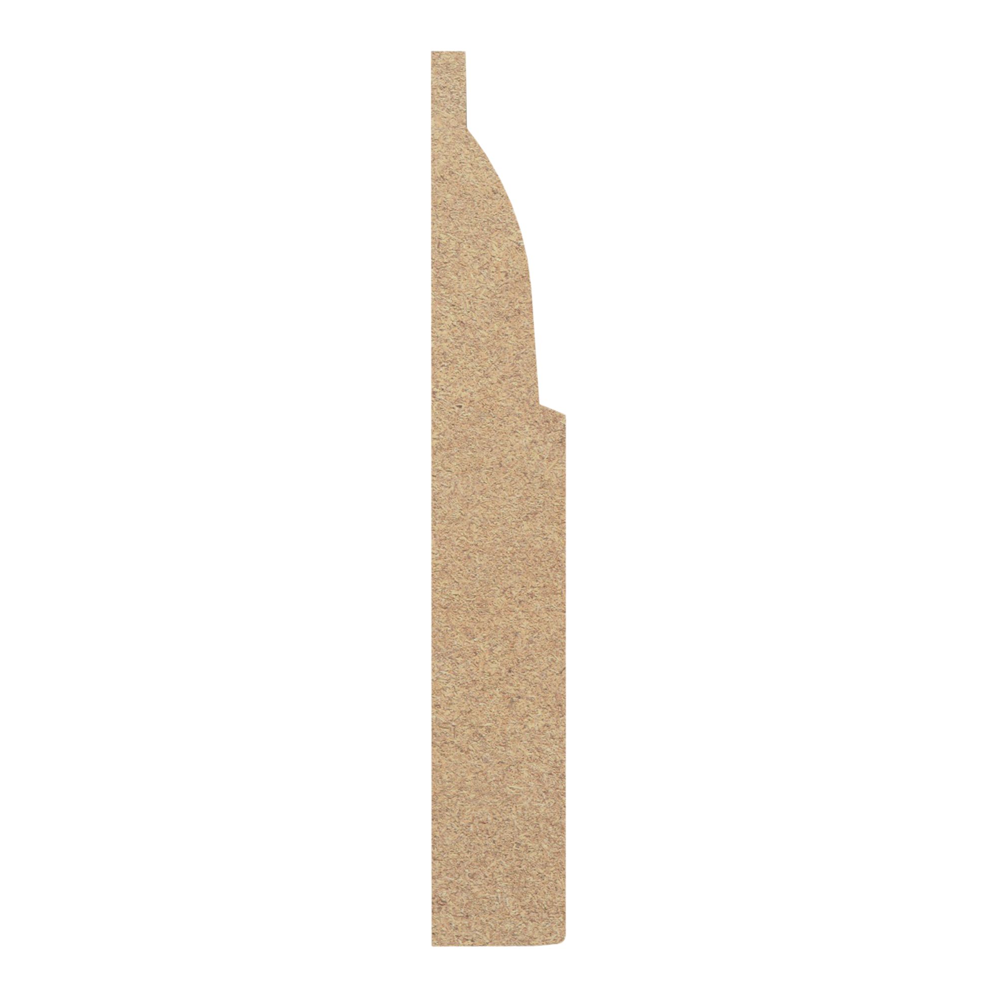 Primed White MDF Ovolo Skirting board (L)2400mm (W)94mm (T)14.5mm