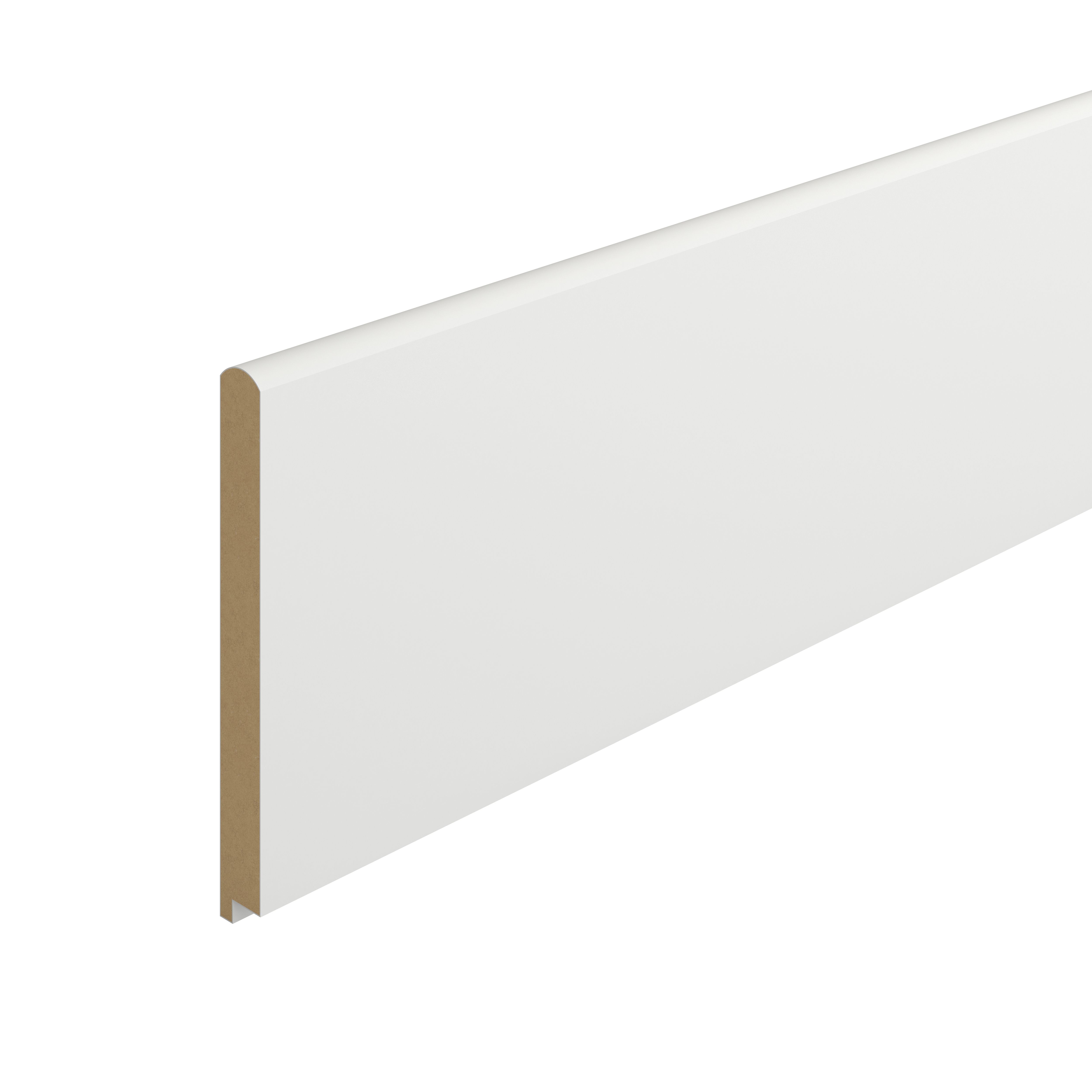 Primed White MDF Rolled edge Window board, (L)2.1m (W)219mm (T)25mm