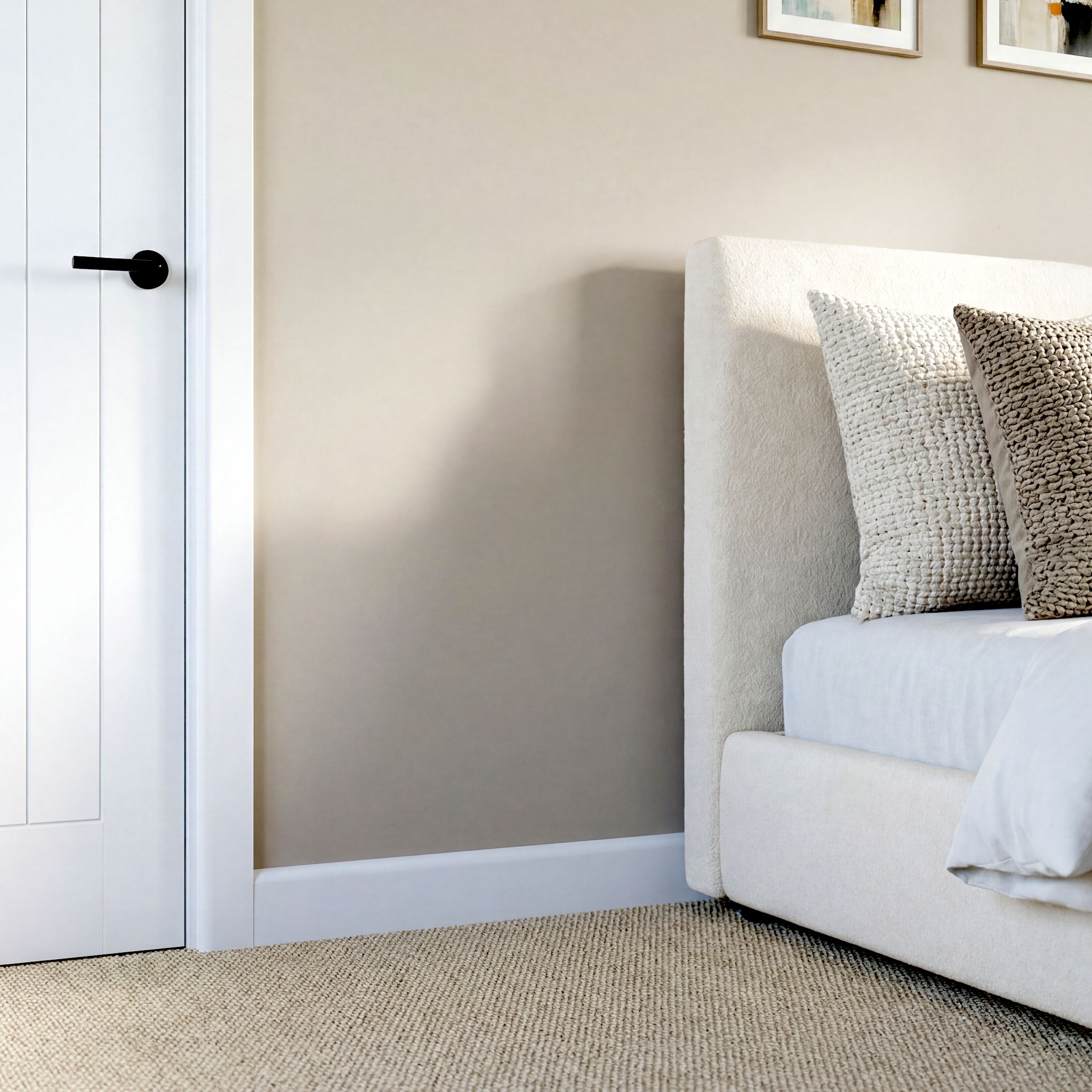 Primed White MDF Round Skirting board (L)2400mm (W)119mm (T)14.5mm