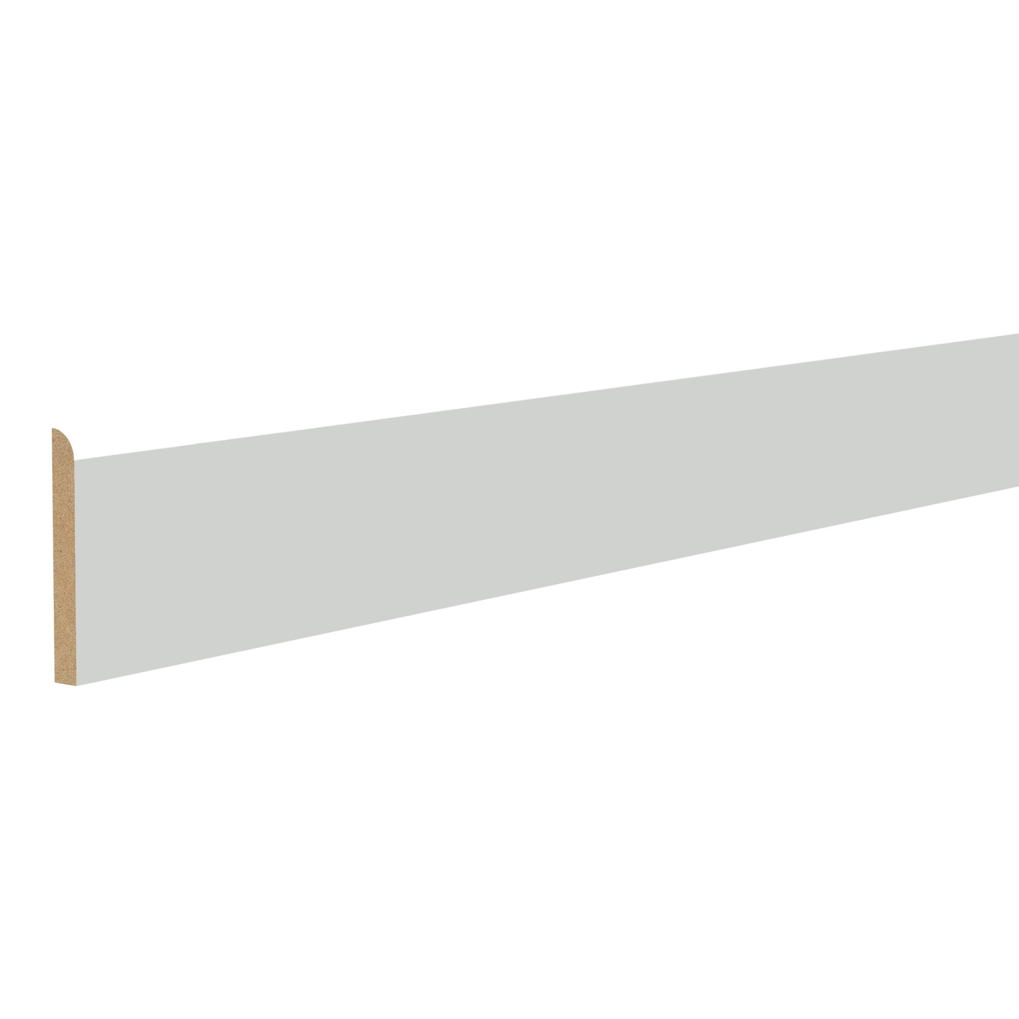Primed White MDF Round Skirting board (L)2400mm (W)119mm (T)14.5mm