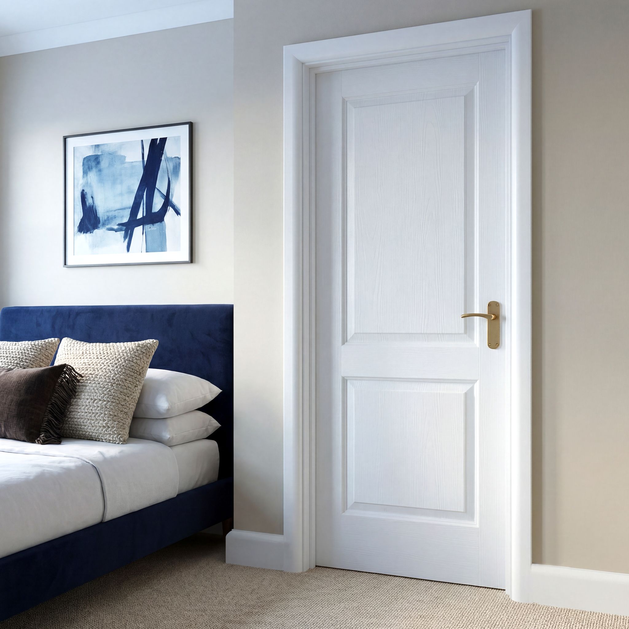 Primed White MDF Round Skirting board (L)2400mm (W)69mm (T)14.5mm