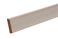 Primed White MDF Rounded Skirting board (L)2.4m (W)119mm (T)14.5mm