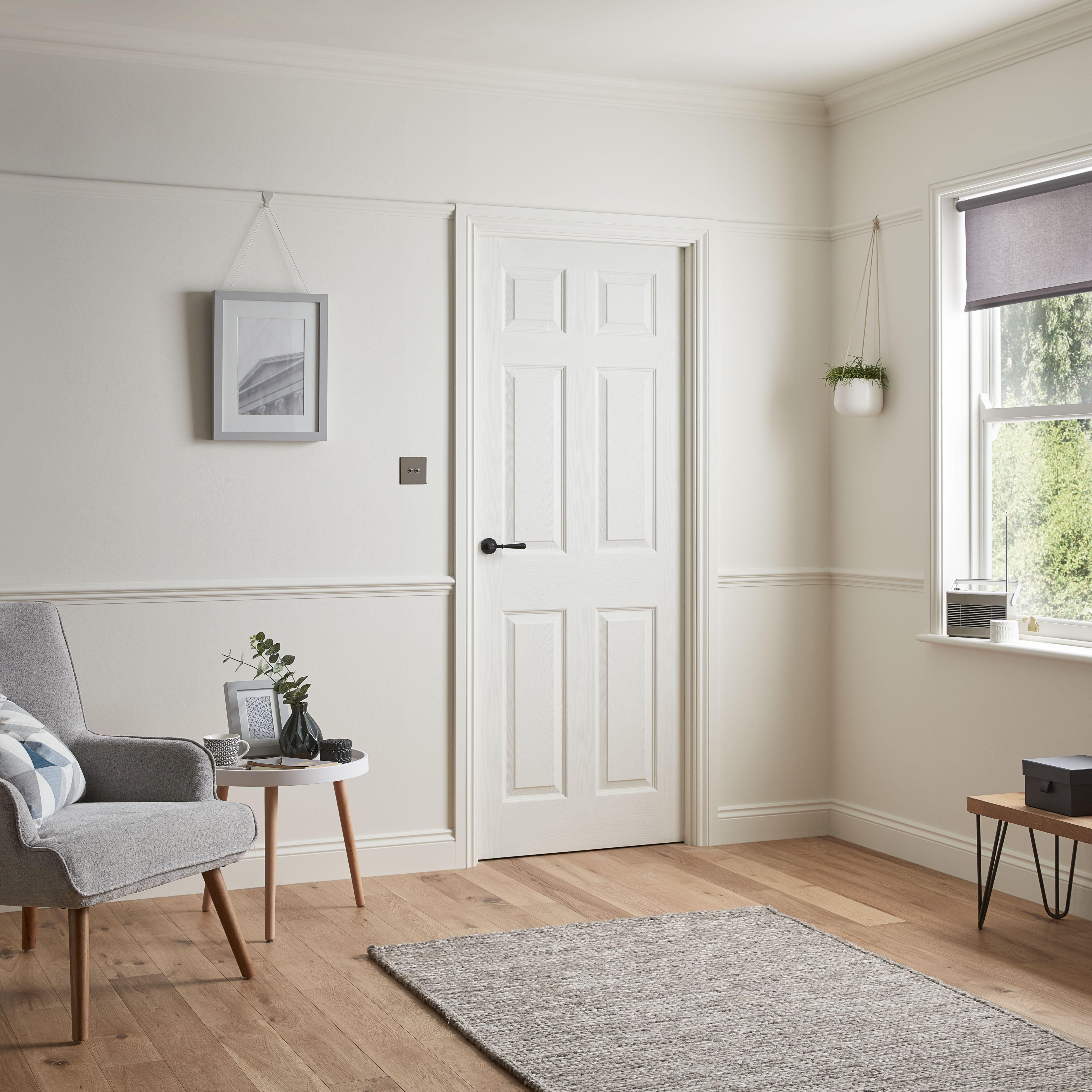 Primed White MDF Square Torus Dado rail (L)2400mm (W)58mm (T)18mm, Pack of 5